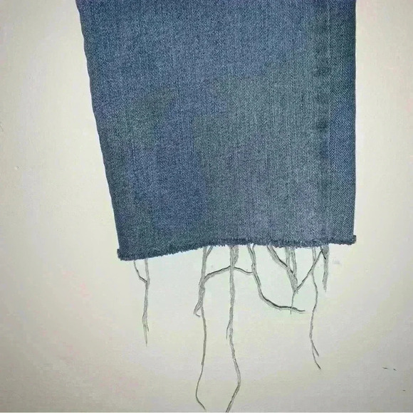 Women’s Democracy “Ab” Technology Straight Leg Denim Raw Hem Elastic Size 16 - Picture 4 of 10